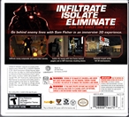 Nintendo 3DS Tom Clancy's Splinter Cell 3D Back CoverThumbnail